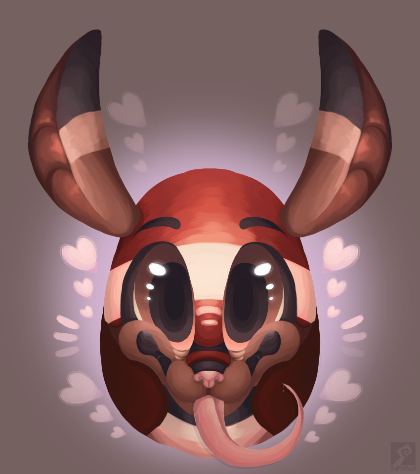 absurd_res anthro armadillo big_ears big_eyes emerson_lake_(character) headshot hi_res long_tongue male mammal rupninja_(artist) solo tongue xenarthran