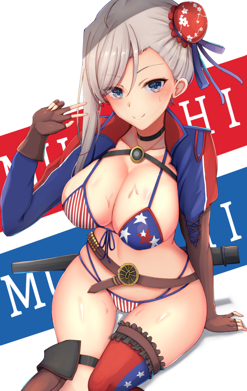 bikini fate/grand_order miyamoto_musashi_(fate/grand_order) swimsuits tagme