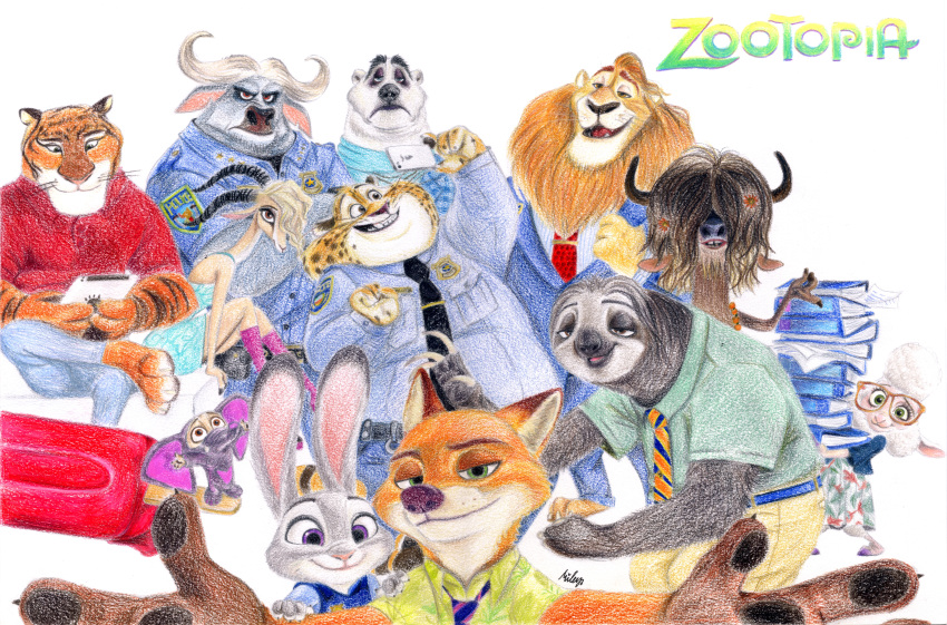 absurd_res antelope anthro benjamin_clawhauser bovid bovine canid canine cape_buffalo caprine cheetah chief_bogo dawn_bellwether disney felid feline female fennec finnick flash_slothmore fox fur gazelle gazelle_(zootopia) group hi_res horn judy_hopps koslov lagomorph leodore_lionheart leporid lion male mammal miley nick_wilde pantherine pilosan polar_bear rabbit red_fox sheep signature sloth tiger ursid ursine xenarthran yak yax zootopia