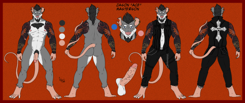 anthro gammauzumaki ghunter hunterramirez male model_sheet solo