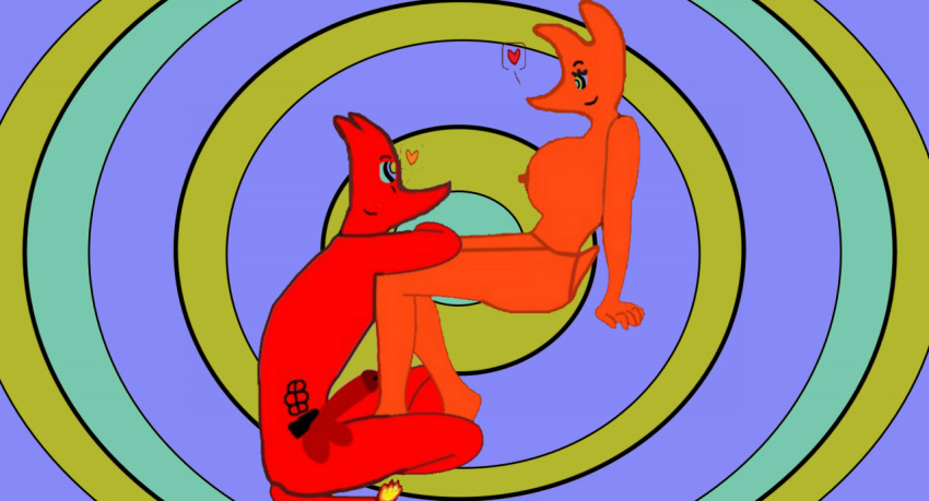 ambiguous_gender animal_humanoid anonymous_artist anthro banjo-kazooie breasts e621 fan_character female genitals group humanoid hypnosis jinjo male male/female mango mind_control nude penis rareware sitting sparkest25 text video_games