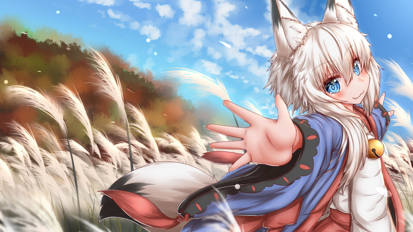 animal_ears asian_clothes horokusa kitsune tail wallpaper