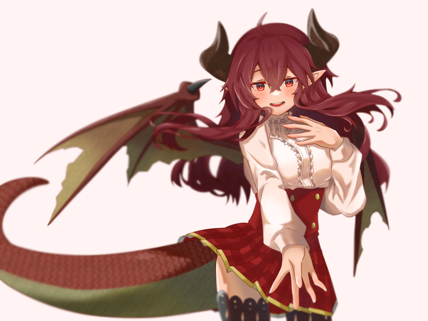 grea_(shingeki_no_bahamut) horns manaria_friends monster_girl pointy_ears tagme tail thighhighs wings