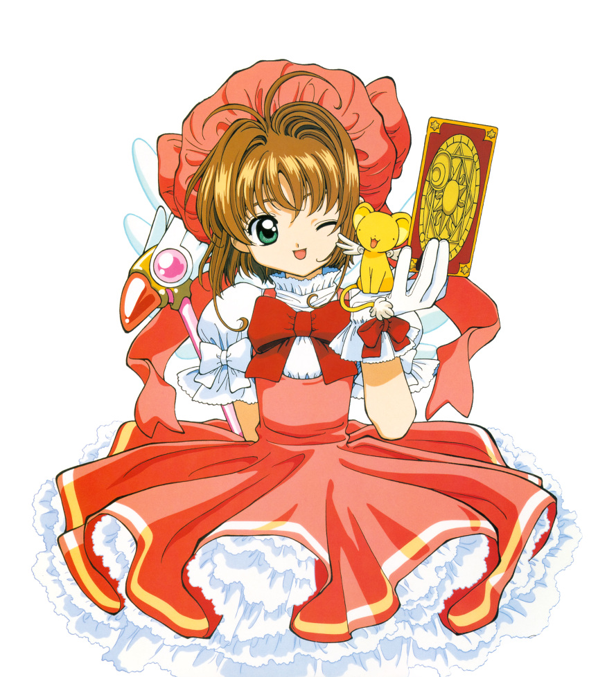 card_captor_sakura dress kerberos kinomoto_sakura madhouse tagme weapon