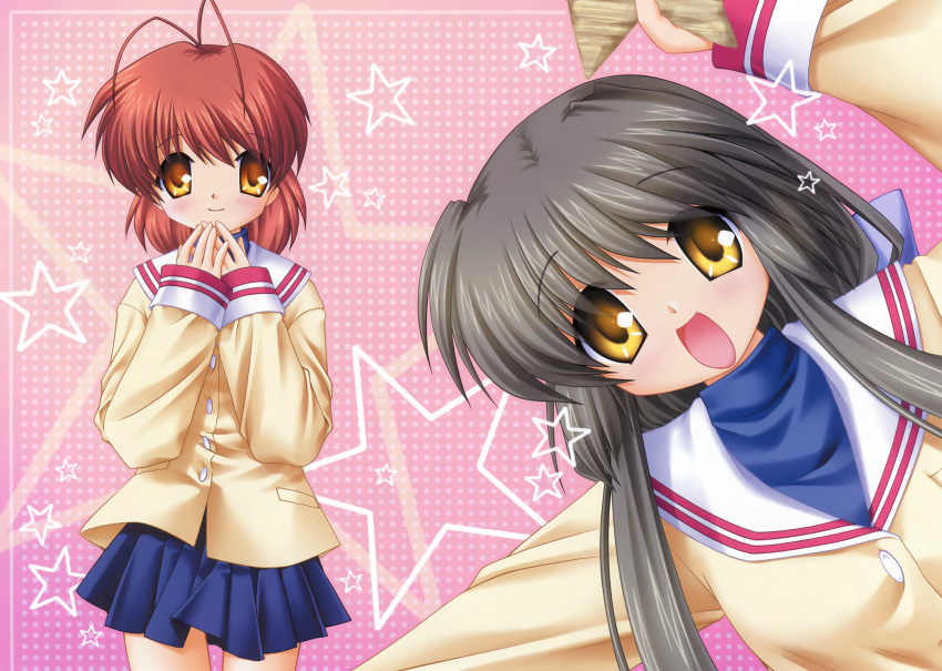 clannad furukawa_nagisa hinoue_itaru ibuki_fuuko key seifuku