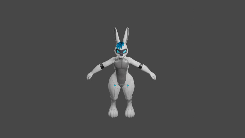 3dcg android animated hi_res lagomorph leporid machine mammal rabbit robot synth