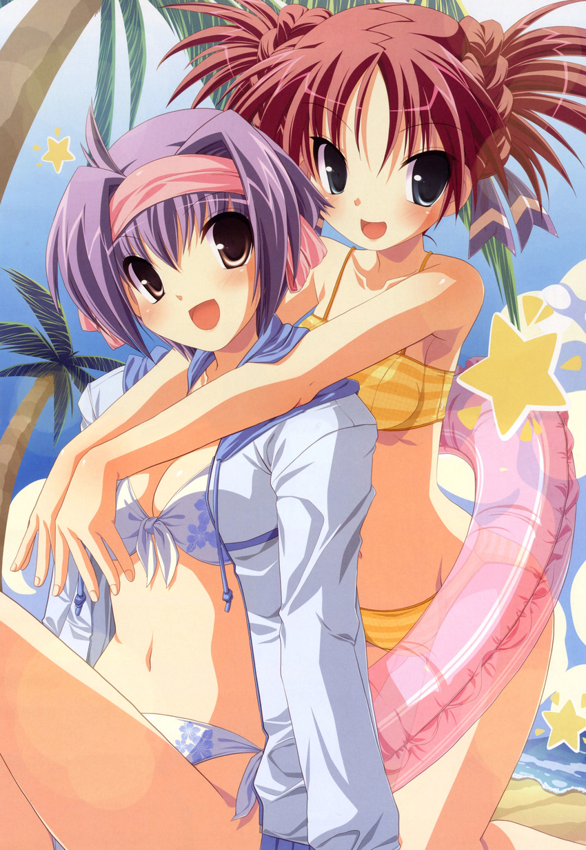 bikini harukazedori_ni_tomarigi_wo kaneda_akiho momotani_harune skyfish swimsuits tsurugi_hagane