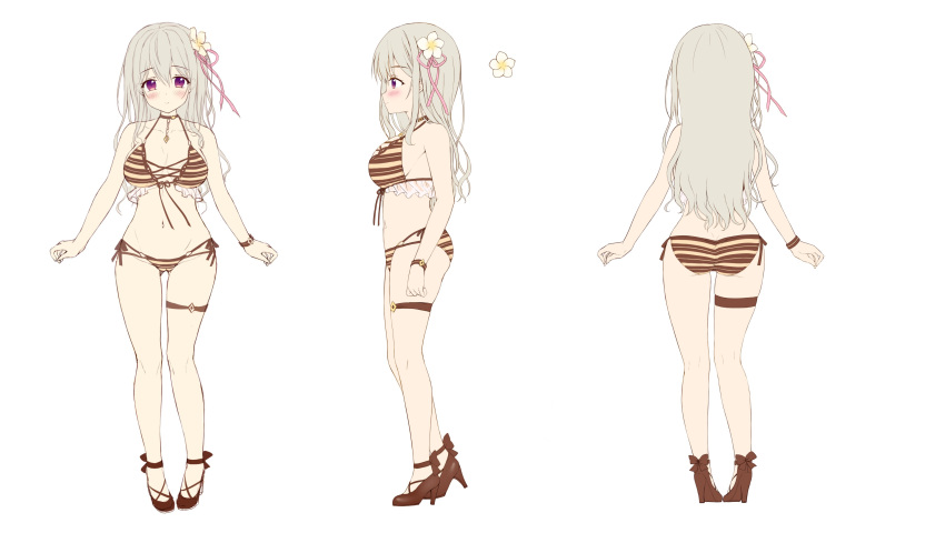 ass character_design garter hanakumo_rin heels propro_production sketch swimsuits twinbox