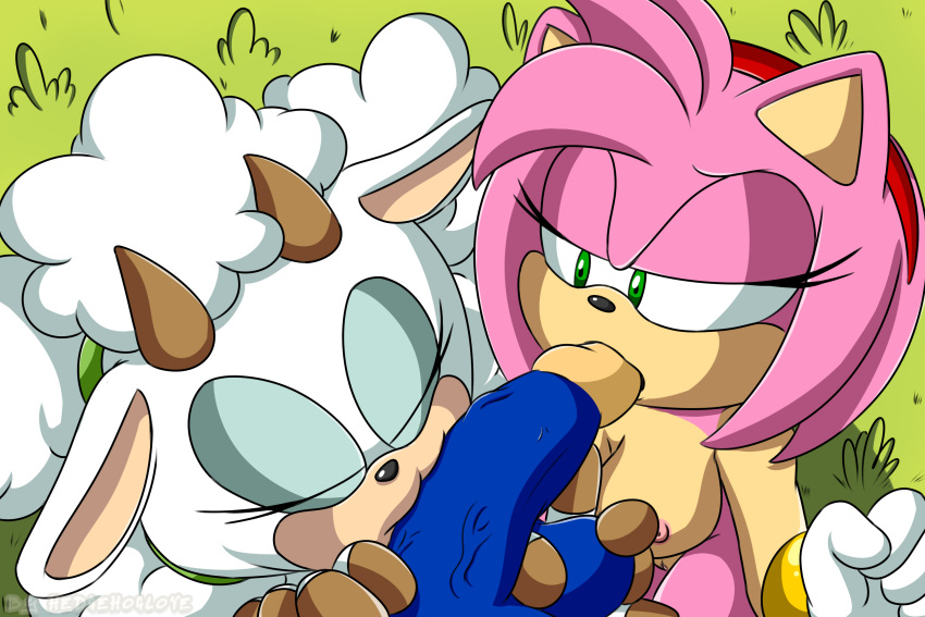 3:2 amy_rose anthro anthro_on_anthro balls blue_body blue_fur bovid breasts caprine detailed_background eulipotyphlan eyes_closed fellatio female first_person_view fur genitals green_eyes group group_sex hair hedgehog hedgehoglove hi_res horn interspecies lanolin male male/female male_pov mammal nipples open_mouth oral penile penis pink_body pink_fur pink_hair sex sheep sonic_the_hedgehog sonic_the_hedgehog_(series) threesome vein veiny_penis white_body white_fur