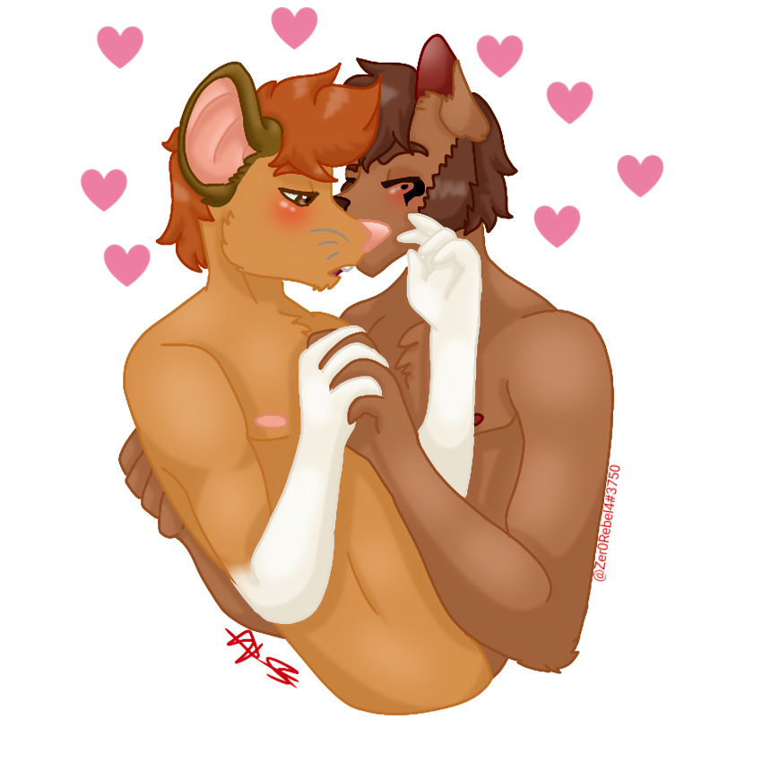 &lt;3 5_fingers absurd_res alpha_channel anthro blush brown_body brown_ears brown_eyes brown_fur brown_hair brown_markings canid canine canis didelphid digital_drawing_(artwork) digital_media_(artwork) duo eyebrows eyes_closed facial_hair facial_markings fingers fluffy fur gloves_(marking) hair hand_holding hand_on_back hand_on_cheek head_markings hi_res kissing kissing_cheek leaning leaning_back male male/male mammal markings marsupial narrowed_eyes nipples open_mouth orange_body orange_fur orange_hair outline pink_ears pink_nipples pink_nose portrait red_nipples romantic romantic_ambiance romantic_couple shaded sideburns signature simple_background slightly_muscular slim teeth thomas_ii_(zer0rebel4) three-quarter_portrait timothy_(zer0rebel4) transparent_background were werecanid werecanine werewolf whiskers white_body white_fur white_markings wolf zer0rebel4