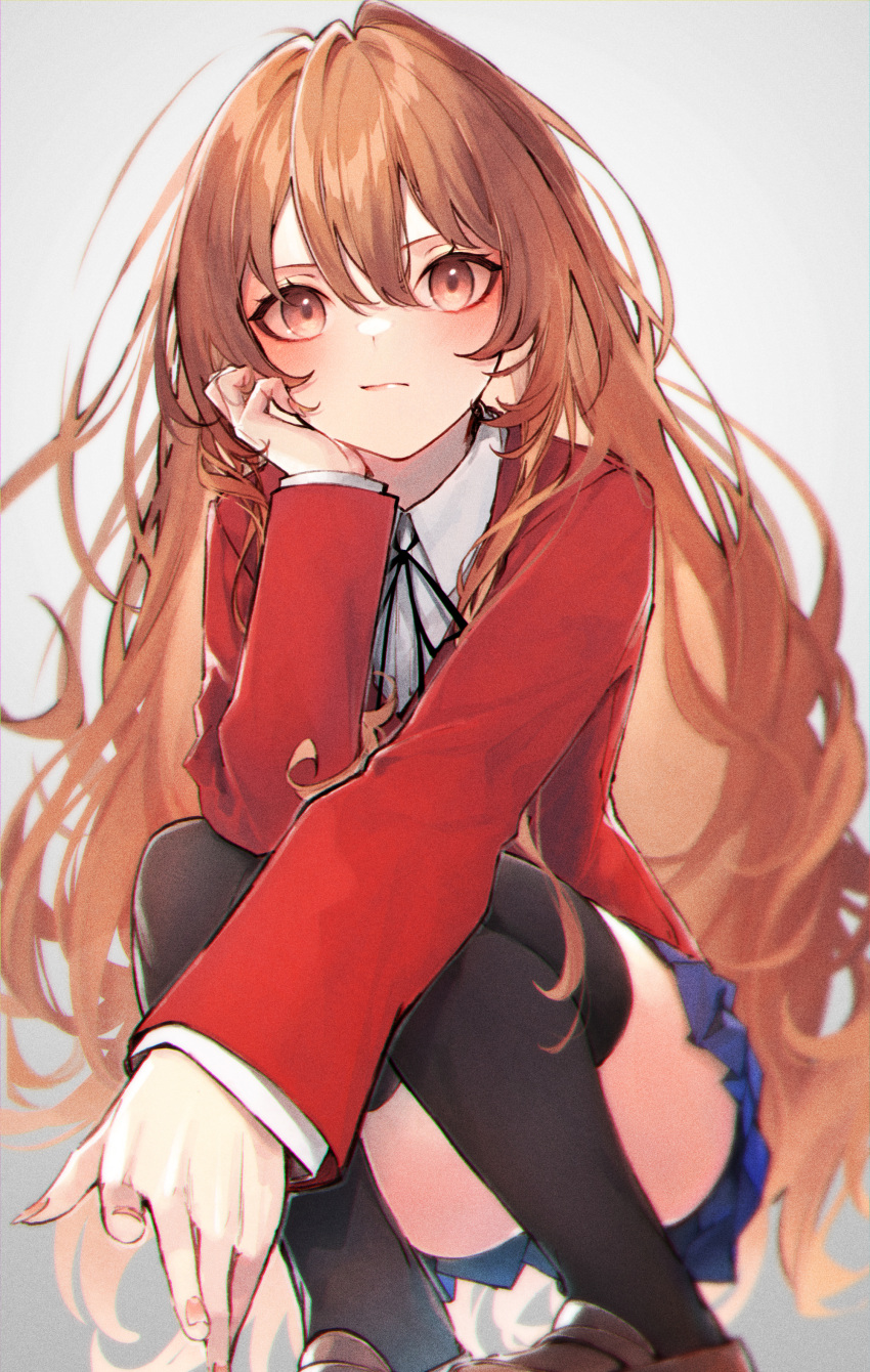 aisaka_taiga kuwashima_rein seifuku skirt_lift thighhighs toradora!