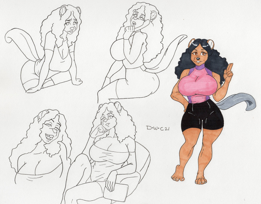 anthro beaver carmilla_gonzalez constance_johnson dreadwolfclaw1990 female hi_res mammal model_sheet rodent