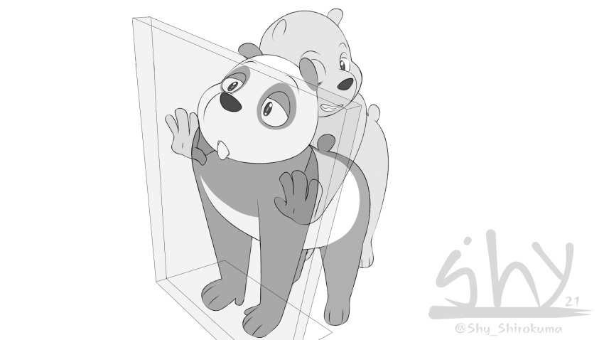 animated anthro brown_bear butt cartoon_network chubby_male duo grizzly_(wbb) grizzly_bear hi_res horn incest_(lore) loop male male/male mammal panda_(wbb) shy_shirokuma ursid ursine we_bare_bears