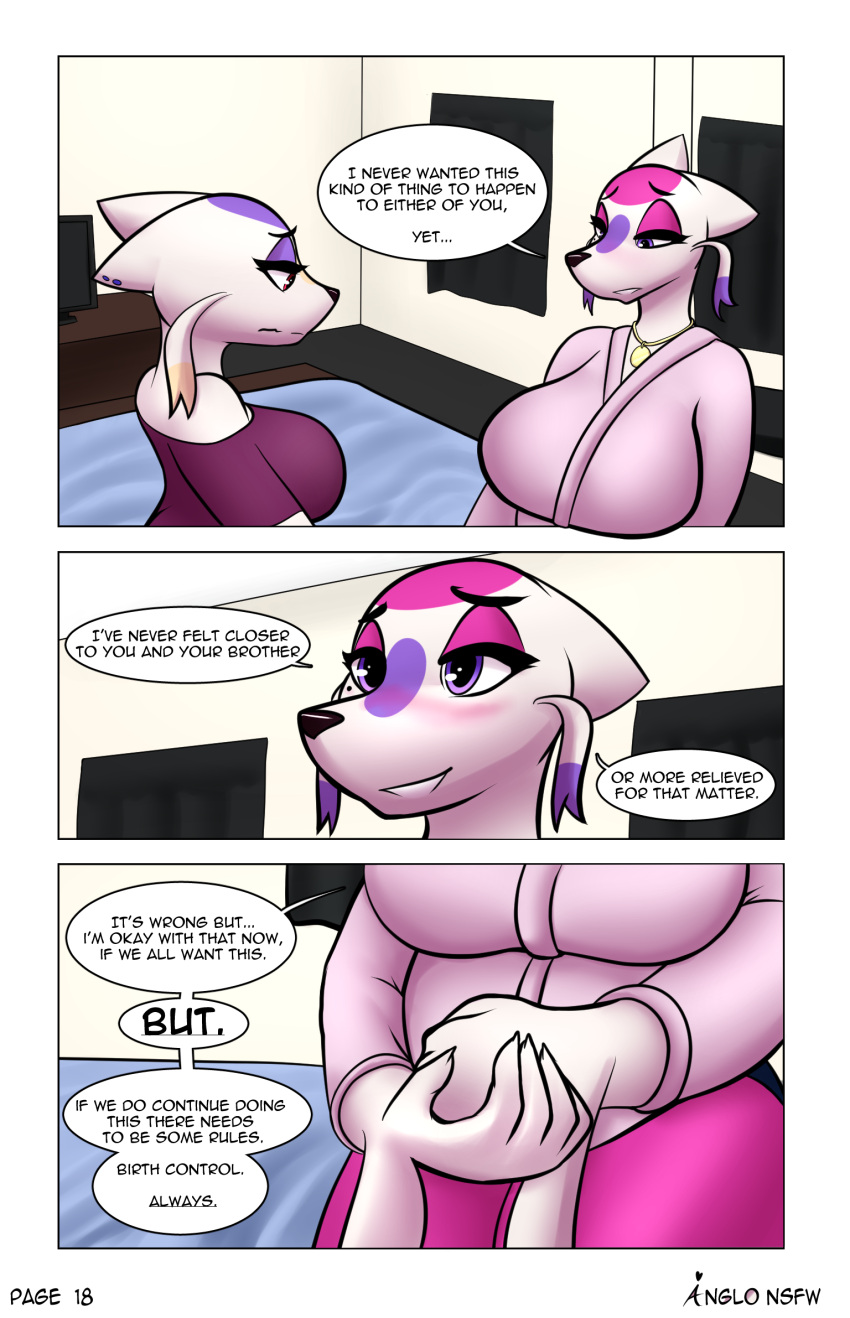anglo anthro breasts clothed clothing comic delia_(anglo) duo female hi_res mienshao nintendo parent parent_and_child pok&eacute;mon pok&eacute;mon_(species) sapphire_(anglo) video_games