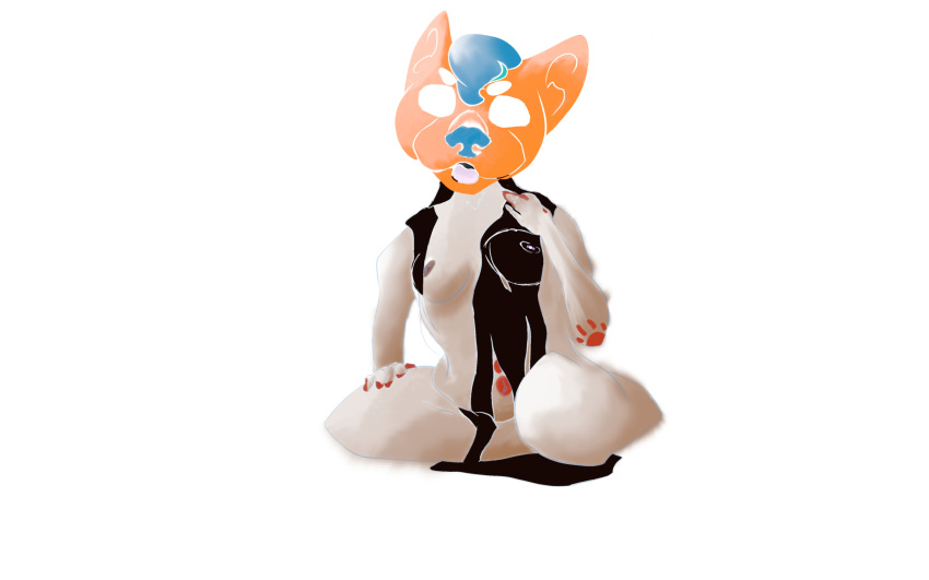 absurd_res animal_humanoid anthro breasts canid canid_humanoid canine canine_humanoid clothing costume female fox fox_humanoid fursuit hi_res human humanoid mammal mammal_humanoid solo tattoo tattooed_arm thick_thighs unfinished wolf_humanoid xxslaughteredxx