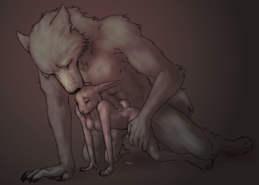 2021 4_toes 5_fingers all_fours ambiguous_penetration anthro anthro_on_anthro anthro_penetrated anthro_penetrating anthro_penetrating_anthro arm_support beastars black_nose bodily_fluids breasts buckteeth canid canine canis claws cum cum_drip cum_inside cum_leaking doggystyle domestic_rabbit dripping duo dwarf_rabbit eyes_closed feet female female_penetrated finger_claws fingers from_behind_position fur genital_fluids grey_background grey_body grey_fur hand_on_leg hand_on_thigh haru_(beastars) head_lick hi_res hindpaw humanoid_hands interspecies intimate lagomorph larger_male legoshi_(beastars) leporid male male/female male_penetrating male_penetrating_female mammal nipples nude oryctolagus paws penetration penile penile_penetration peregrine_pegs predator/prey rabbit romantic_ambiance romantic_couple sex simple_background size_difference smaller_female smaller_penetrated teeth toes tongue tongue_out whiskers white_body white_fur wolf