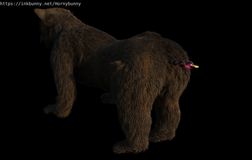 3d_(artwork) absurd_res ambiguous_gender anal anal_beads anal_beads_in_ass anthro big_butt black_background brown_bear brown_body brown_fur butt digital_media_(artwork) faceless_character fur hi_res hornybunny mammal presenting presenting_hindquarters sex_toy shadow simple_background solo ursid ursine wide_hips