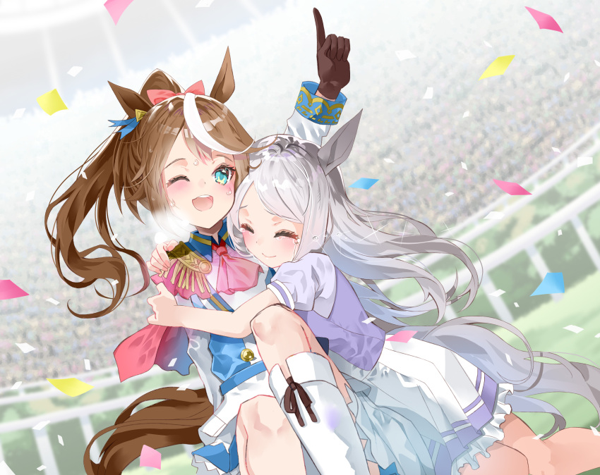 animal_ears mejiro_mcqueen_(umamusume) sho_(runatic_moon) tagme tail tokai_teio_(umamusume) uma_musume_pretty_derby