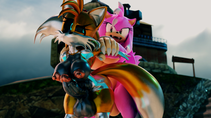 3d_(artwork) absurd_res alternate_form amy_rose anal anal_penetration android anthro balls black_sclera blender_(software) blue_eyes breasts building canid canine claws cloud crossgender digital_media_(artwork) domination duo eulipotyphlan fox ftg_crossgender fti_crossgender fur genitals green_eyes gynomorph gynomorph/gynomorph gynomorph_domination gynomorph_penetrated gynomorph_penetrating gynomorph_penetrating_gynomorph hedgehog hi_res holding_arms intersex intersex/intersex intersex_domination intersex_penetrated intersex_penetrating intersex_penetrating_intersex machine mammal metal_tails metallic_body miles_prower mouthless mtg_crossgender mti_crossgender muscular muscular_gynomorph muscular_intersex narrowed_eyes nipples open_mouth outside outside_sex penetration penis pink_body pink_fur robot rough_sex sex sharp_claws sharp_teeth sonic_the_hedgehog_(series) southerwigwam squint teeth were wereeulipotyphlan werehog werehog_amy workshop yellow_body