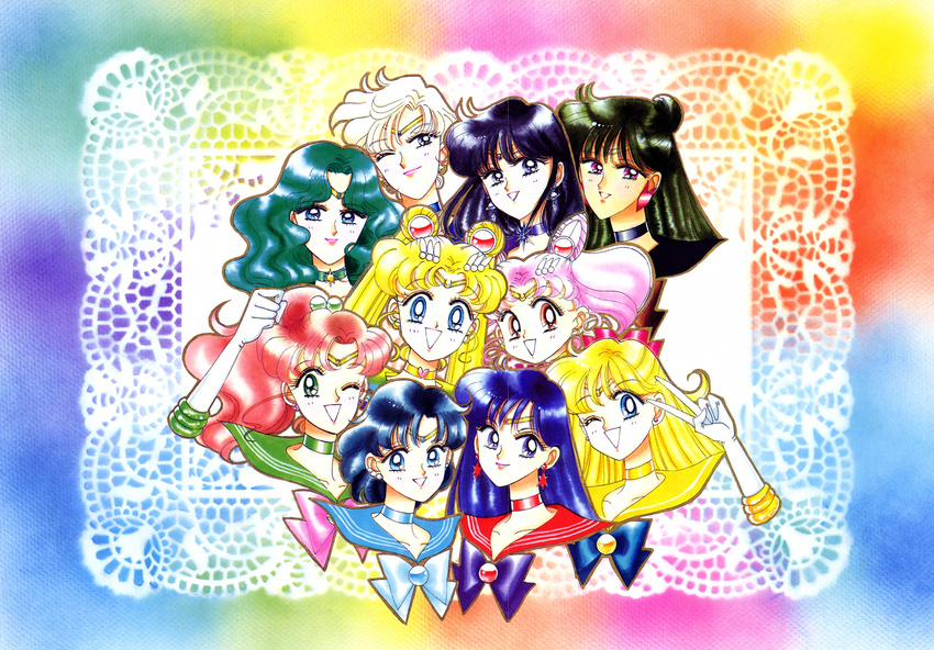 aino_minako chibiusa hino_rei kaiou_michiru kino_makoto meiou_setsuna mizuno_ami sailor_moon takeuchi_naoko tenou_haruka tomoe_hotaru tsukino_usagi