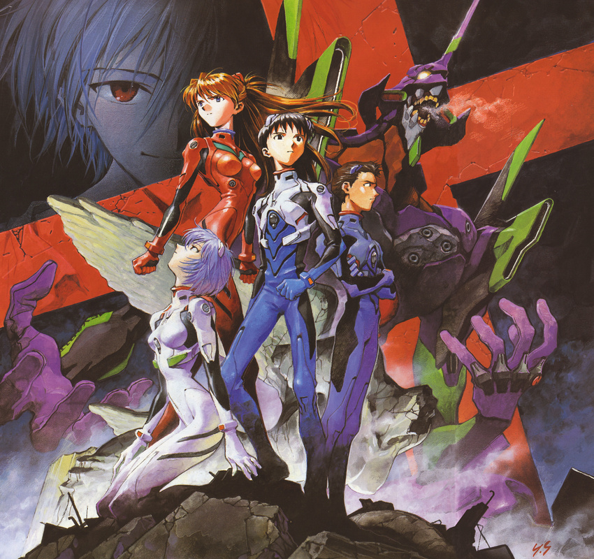 ayanami_rei bodysuit ikari_shinji neon_genesis_evangelion souryuu_asuka_langley suzuhara_touji