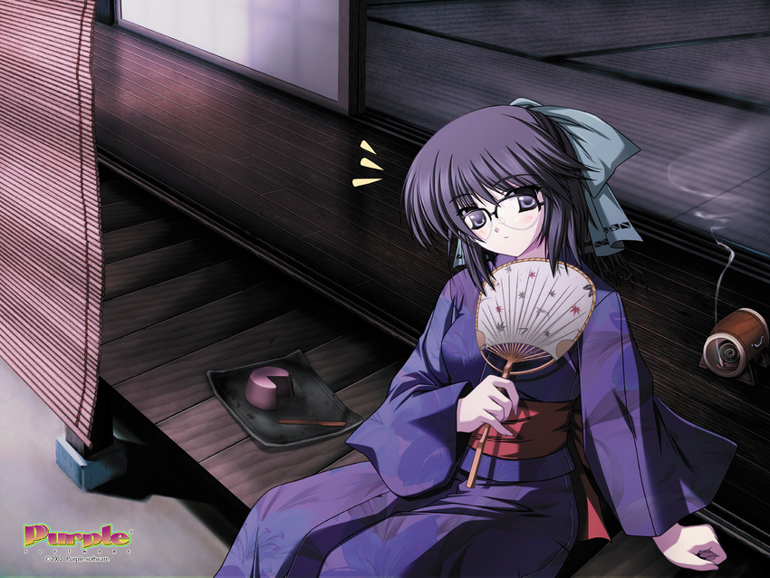 hiiragi_nagisa megane natsuiro_komachi purple_software tsukimori_hiro wallpaper yukata