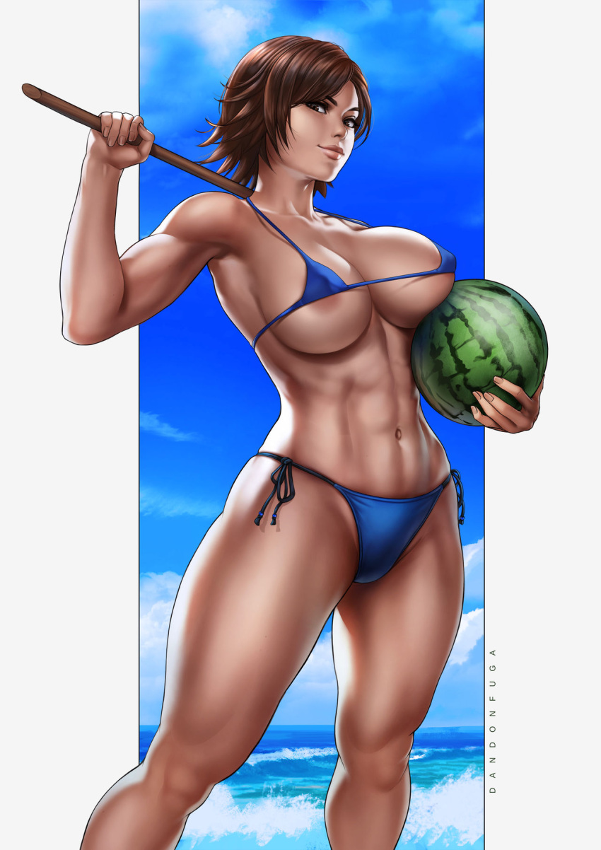 areola bikini dandon_fuga erect_nipples kazama_asuka swimsuits tekken weapon