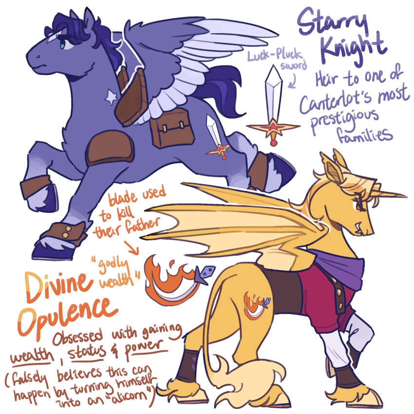 1:1 alternate_species alternate_universe armor bat_pony blonde_hair blue_body blue_fur blue_hair clothed clothed_feral clothing cloven_hooves cutie_mark dio_brando duo equid equine fangs feathered_wings feathers feral feralized fire fur furgonomics furrification hair hasbro hi_res hooves horn jojo's_bizarre_adventure jonathan_joestar male mammal melee_weapon membrane_(anatomy) membranous_wings my_little_pony pegasus ponification regularcitrus satchel smile sword tail tail_tuft teeth tuft unicorn_horn weapon wing_armor winged_unicorn wings yellow_body yellow_fur