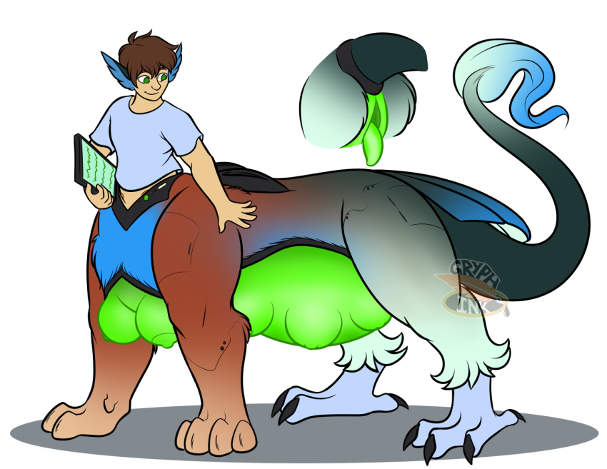 avian avian_taur breasts breeding clitoris enlarged_clitoris genitals gryphon gryphon_taur human intersex machine mammal multi_breast mythological_avian mythological_creature mythology pussy robot robotic taur thick_thighs