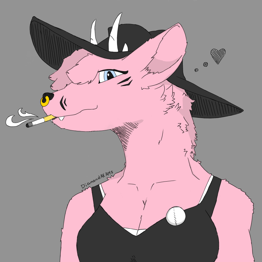 absurd_res cigarette clothed clothing diamondakarts dragon female fur furred_dragon furred_scalie hi_res katie(diamondakarts) mythological_creature mythological_scalie mythology pink_body scalie smoking smoking_cigarette solo