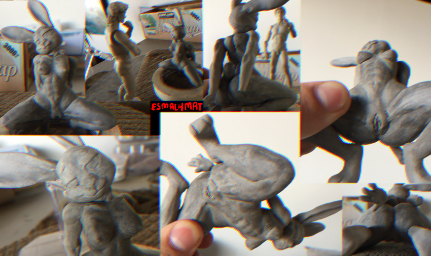 animal_humanoid anthro back_muscles bedroom_eyes clay_sculpture david_(michelangelo) disney duo erect_nipples female genitals hi_res human humanoid judy_hopps lagomorph lagomorph_humanoid leporid male male/female mammal mammal_humanoid muscular muscular_female narrowed_eyes nipples perspective_shot presenting presenting_pussy pussy rabbit rear_view sculpture_(artwork) seductive smashmat solo spread_legs spreading thick_thighs traditional_media_(artwork) zootopia