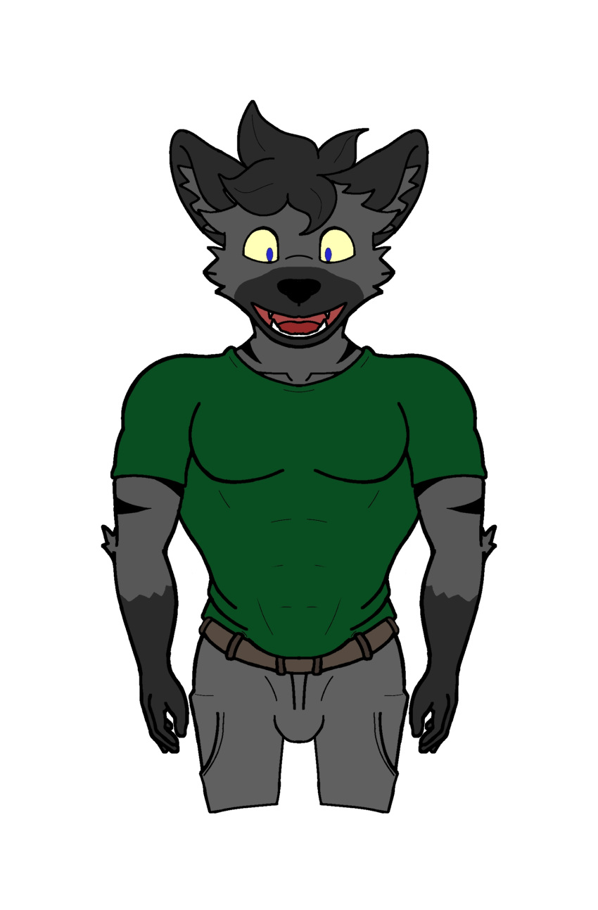 absurd_res anthro arriffrazalin fer furryrevolution hi_res hyaenid male mammal solo striped_hyena