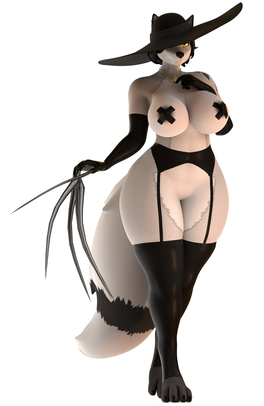 absurd_res alpha_channel anthro basedvulpine basedvulpine_(character) big_breasts black_hair blade breasts canid canine capcom claws clothing curvy_figure ear_piercing facial_piercing female fox gem gloves grey_body hair handwear hi_res huge_filesize jewelry lady_dimitrescu_(resident_evil) legwear lingerie looking_at_viewer mammal metal_claws necklace nipple_tape nose_piercing nose_ring pasties pearl_(gem) piercing resident_evil resident_evil_8 rubber solo sun_hat tape thick_thighs thigh_highs vampire video_games voluptuous wide_hips yellow_eyes