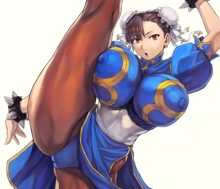 cameltoe capcom chinadress chun_li erect_nipples mogudan pantyhose street_fighter