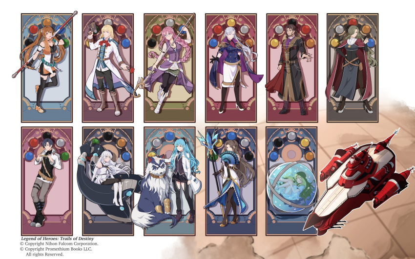 3boys 6+girls :d ahoge aiguillette air_bubble aircraft airship altina_orion animal_collar animal_ear_hairband animal_ears ankle_boots anklet ao_no_kiseki arm_strap arm_up armored_boots ascot aurelia_le_guin bangle bare_shoulders beard belt belt_pouch beret big_hair bike_shorts bike_shorts_under_skirt black_belt black_boots black_choker black_corset black_gloves black_hair black_hat black_pantyhose black_ribbon black_shirt black_shoes black_shorts black_skirt black_thighhighs blonde_hair blue_cape blue_dress blue_eyes blue_hair blue_jacket blue_necktie bo_staff boots bracelet braid breasts brown_belt brown_boots brown_hair bubble buttons cape card_(medium) cat_ear_hairband cat_ears child china_dress chinese_clothes choker cigarette claiomh_solais_(kiseki) cleavage closed_eyes closed_mouth clothing_cutout coat collar collared_coat commentary copyright_name copyright_notice corset cropped_jacket cross-laced_clothes cross-laced_cutout crossed_bangs crossed_belts curtained_hair detached_sleeves double-breasted double-parted_bangs dress dress_shoes earrings ein_selnate eiyuu_densetsu elbow_gloves emma_millstein english_commentary epaulettes estelle_bright facial_hair fake_animal_ears finger_to_mouth fingerless_gloves floating floating_clothes floating_hair flower full_body gauntlets giliath_osborne glasses gloves gold_anklet gold_bangle gold_bracelet gold_shoes green_belt green_eyes green_hair green_skirt grey_coat grey_hair grey_pants gun hair_between_eyes hair_intakes hair_ornament hair_over_one_eye hair_ribbon hair_rings hairband half_up_braid hand_fan hand_on_another's_head hand_on_blade hand_on_own_hip hand_up handgun harmonica hat high_heel_boots high_heels high_side_ponytail highres holding holding_cigarette holding_fan holding_flower holding_gun holding_instrument holding_staff holding_sword holding_weapon instrument jacket jewelry joshua_bright kai_no_kiseki kea_(eiyuu_densetsu) knee_boots knee_up kuro_no_kiseki_(series) kuro_no_kiseki_i lace-trimmed_thighhighs lace_trim large_breasts layered_sideboob leg_up light_smile locket long_coat long_hair long_sidelocks long_sleeves looking_at_object looking_at_viewer loose_belt low-braided_long_hair low-tied_long_hair mage_staff maskyarts medallion medium_breasts medium_hair medium_skirt metal_trim military_uniform mullet multicolored_hair multiple_belts multiple_boys multiple_bracelets multiple_girls neck_ribbon neckerchief necklace necktie o-ring o-ring_arm_strap official_art olivert_reise_arnor one_eye_covered open_clothes open_coat open_hand open_mouth outstretched_arm pants pants_tucked_in pantyhose parted_bangs pearl_earrings pelvic_curtain pendant pendant_choker pink_hair pocket popped_collar pouch purple_cape purple_coat purple_eyes purple_hair purple_pantyhose purple_scarf rean_schwarzer red_ascot red_cape red_eyes red_flower red_neckerchief red_ribbon red_rose red_shirt ribbed_shirt ribbon rixia_mao robot rose round_eyewear scarf sen_no_kiseki_(series) sen_no_kiseki_iii sen_no_kiseki_iv shirt shoes short_hair short_sleeves shorts shorts_under_skirt side_ponytail sidelocks single_braid single_fingerless_glove single_gauntlet sitting skirt sleeveless sleeveless_coat sleeveless_dress sleeveless_jacket smile sneakers socks sora_no_kiseki staff standing standing_on_one_leg streaked_hair submerged sword tachi_(weapon) tarot tarot_(medium) thigh_belt thigh_strap thighhighs tio_plato tiptoes too_many too_many_belts twintails two-sided_cape two-sided_fabric two_side_up v-shaped_eyebrows vambraces very_long_hair vest vita_clotilde waistcoat wallet_chain wavy_hair weapon white_boots white_coat white_dress white_hair white_jacket white_pants white_ribbon white_shirt white_shoes white_skirt white_socks white_streaks wispy_bangs wolf yellow_eyes zeit zero_no_kiseki