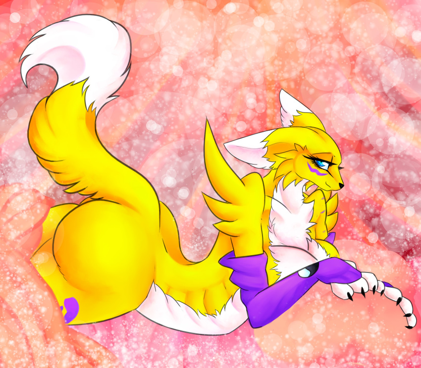 absurd_res anthro artist breasts butt cassielink claws digimon digimon_(species) digital_media_(artwork) exposed_breasts female hi_res invalid_tag nude renamon sketch solo