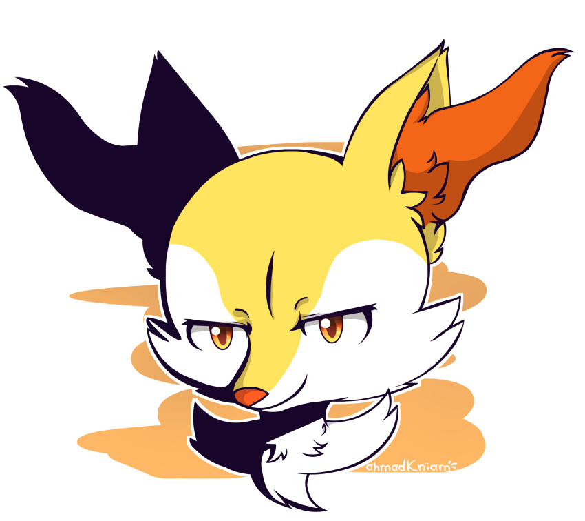 absurd_res ambiguous_gender anthro biped braixen cheek_tuft chest_tuft facial_tuft fur hi_res kimacats multicolored_body multicolored_fur nintendo orange_body orange_eyes orange_fur orange_inner_ear orange_inner_ear_fluff orange_nose pok&eacute;mon pok&eacute;mon_(species) smile solo tuft video_games white_body white_fur yellow_body yellow_fur