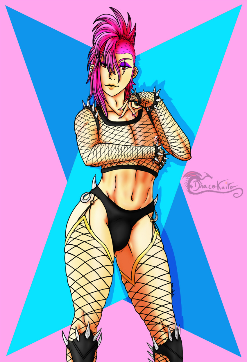 clothed clothing crossdressing dangerous digital_media_(artwork) dracokaito dracokaitonsfw girly halfbody hi_res human humanoid lingerie male mammal mystery pink scar solo thesnake