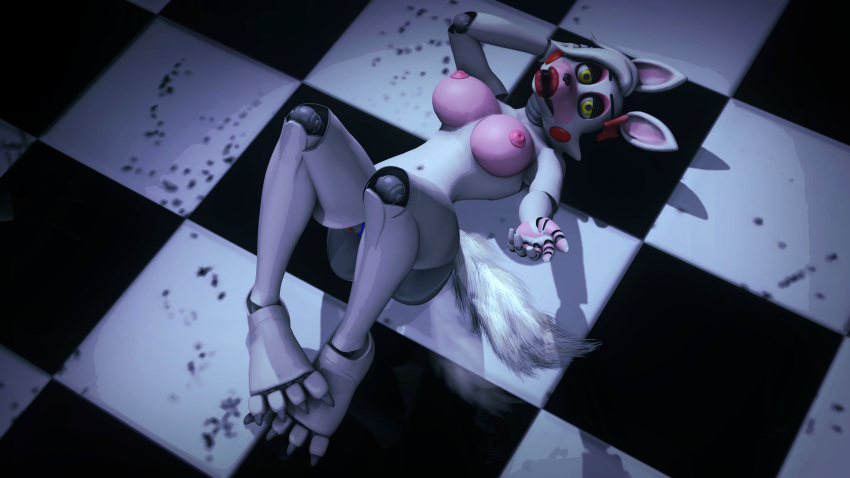 3d_(artwork) 4_toes 5_fingers absurd_res alternate_form animatronic anthro barefoot big_breasts bow_tie breasts canid canine claws digital_media_(artwork) erect_nipples falko3458 feet female fingers five_nights_at_freddy's five_nights_at_freddy's_2 fox hair hi_res lips long_legs long_torso looking_at_viewer machine mammal mangle_(fnaf) navel nipples nude open_mouth pink_breasts pink_nipples robot small_head small_waist soles solo source_filmmaker toe_claws toes video_games white_body white_hair white_tail yellow_eyes