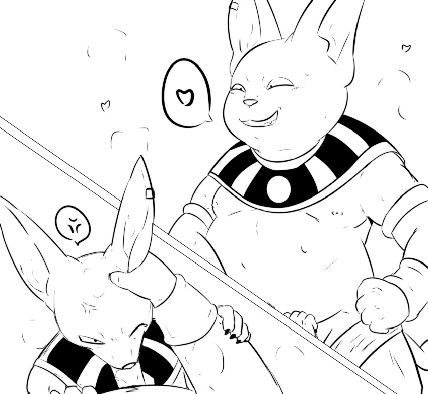 &lt;3 angry angry_sex anthro beerus belly brother brothers champa cross-popping_vein dragon_ball dragon_ball_super duo erection genitals hi_res incest_(lore) khuanzg male male/male oral penis sex sibling slightly_chubby