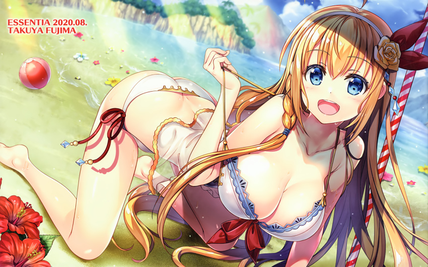 ass bikini fujima_takuya pecorine princess_connect see_through swimsuits undressing