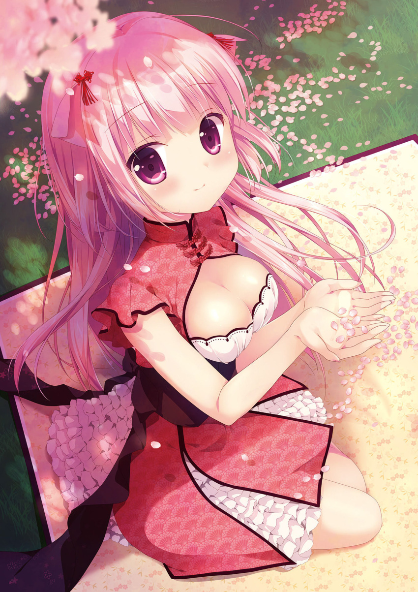 animal_ears canvas+garden cleavage dress miyasaka_nako rowa