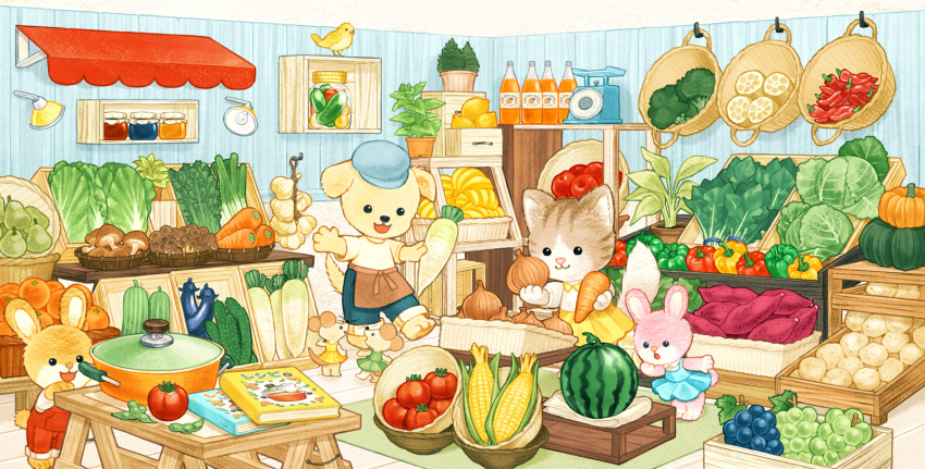 animal apron bird cat dog dress drink food fruit hat original rabbit skirt somemachi watermelon