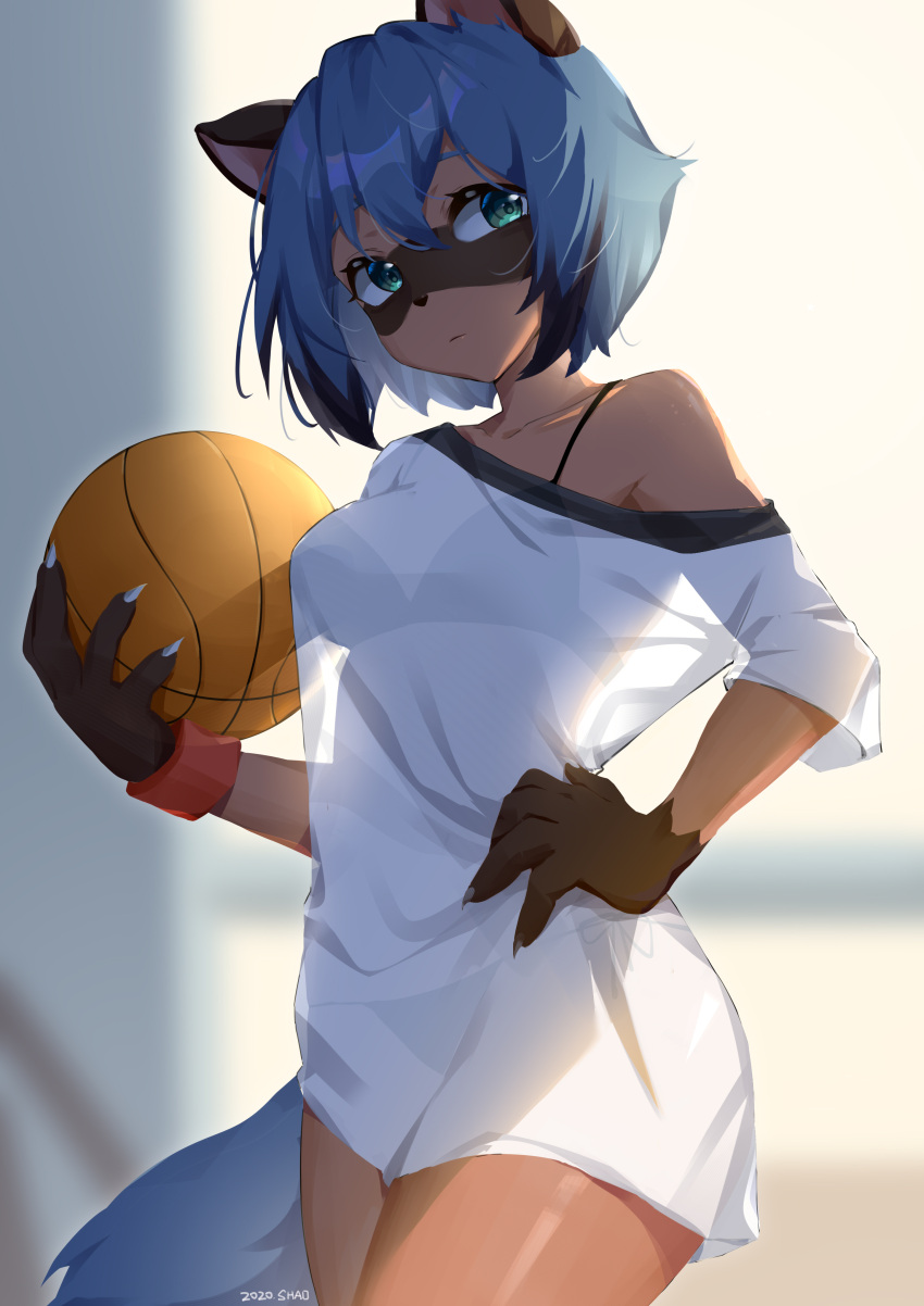 basketball bra brand_new_animal kagemori_michiru monster_girl pantsu see_through tagme tail