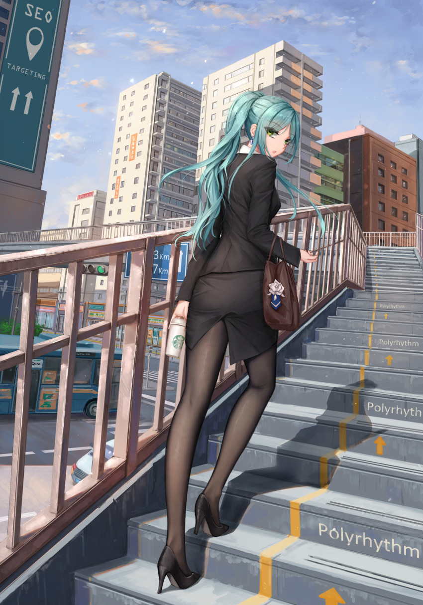 ass bang_dream! business_suit heels hikawa_sayo pantyhose yuzuriha