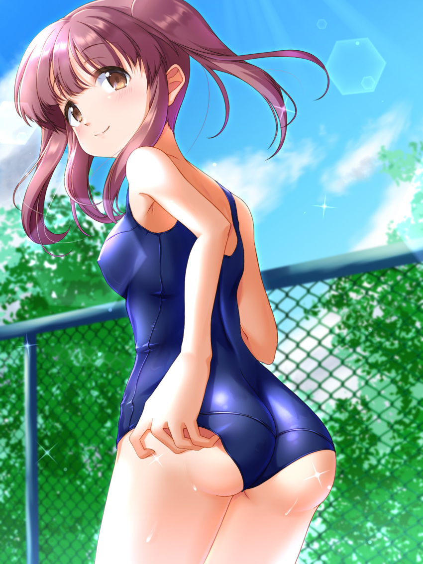 ass ogata_chieri school_swimsuit swimsuits tagme the_idolm@ster the_idolm@ster_cinderella_girls