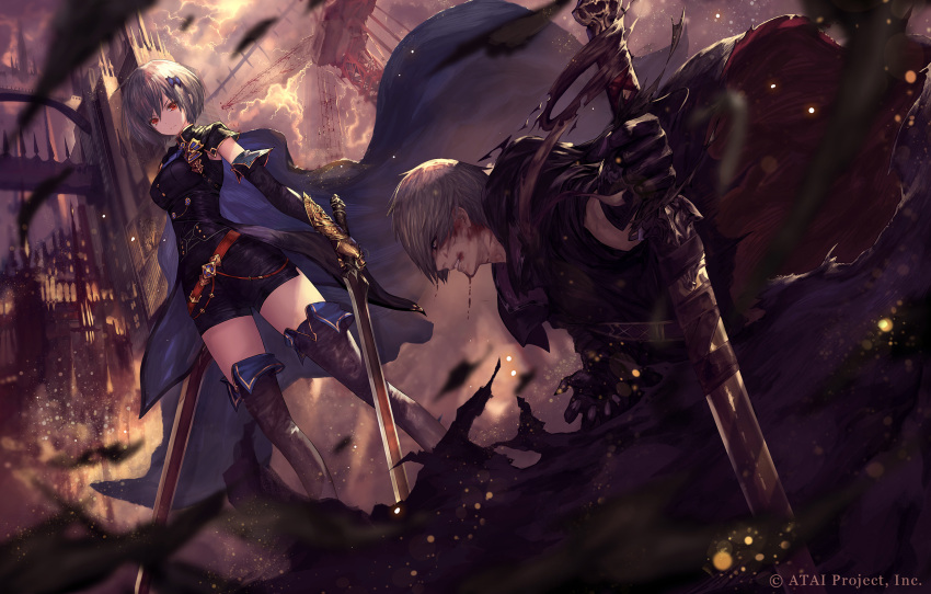 blood sword tachikawa_mushimaro tagme thighhighs