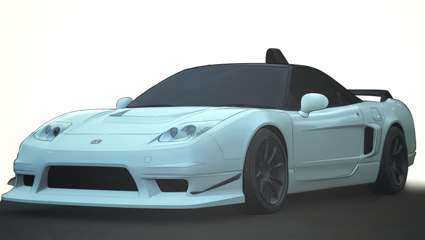 absurdres car ground_vehicle headlight highres honda honda_nsx motor_vehicle no_humans original rizumu_(rizu_mu12) simple_background spoiler_(automobile) vehicle_focus white_background