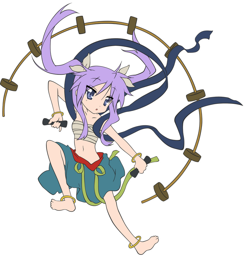 absurdres barefoot full_body highres hiiragi_kagami lucky_star purple_hair solo transparent_background vector_trace