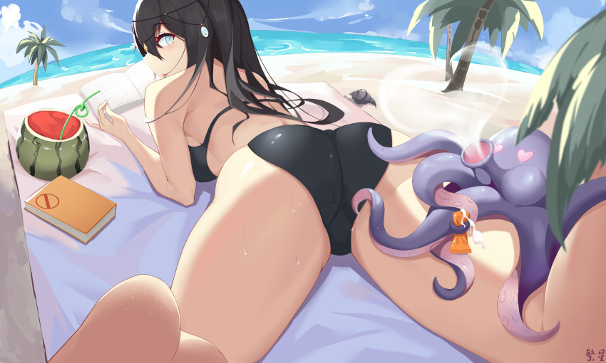 ass bikini fanxing_xt swimsuits tagme tentacles